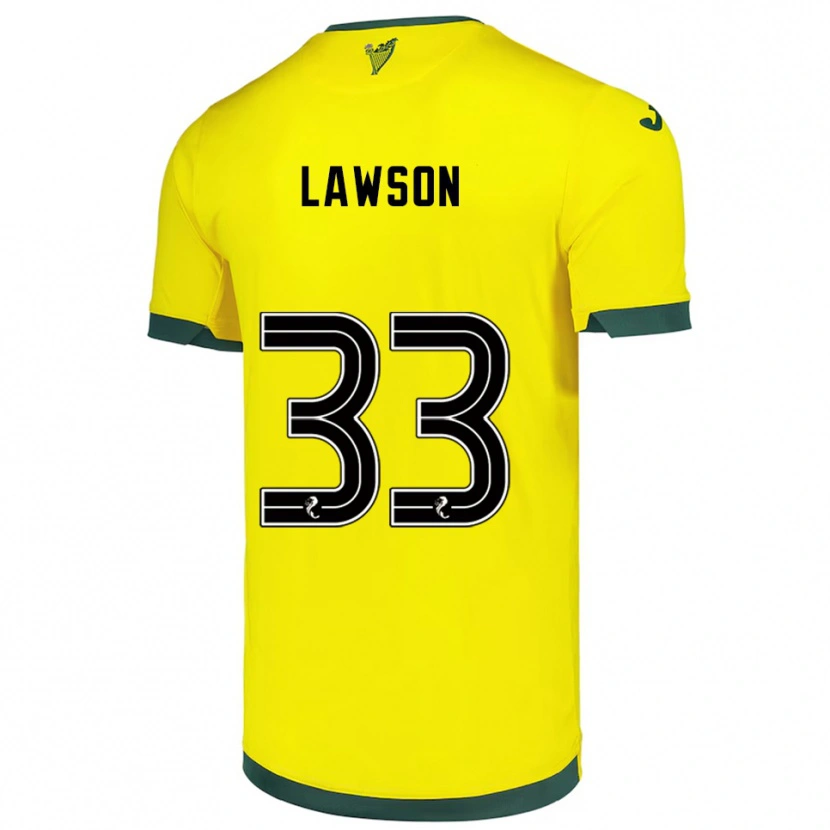 Danxen Mulher Camisola Poppy Lawson #33 Amarelo Verde Alternativa 2025/26 Camisa