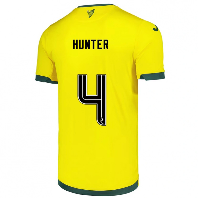 Danxen Mulher Camisola Siobhan Hunter #4 Amarelo Verde Alternativa 2025/26 Camisa