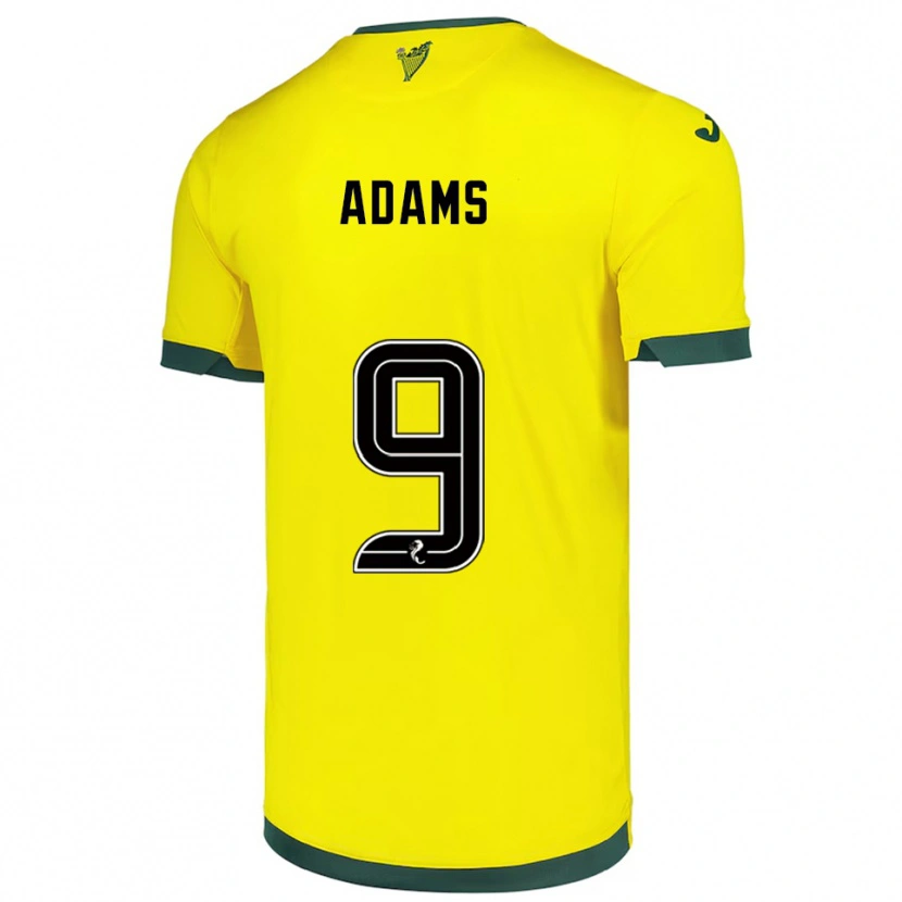Danxen Mulher Camisola Eilidh Adams #9 Amarelo Verde Alternativa 2025/26 Camisa