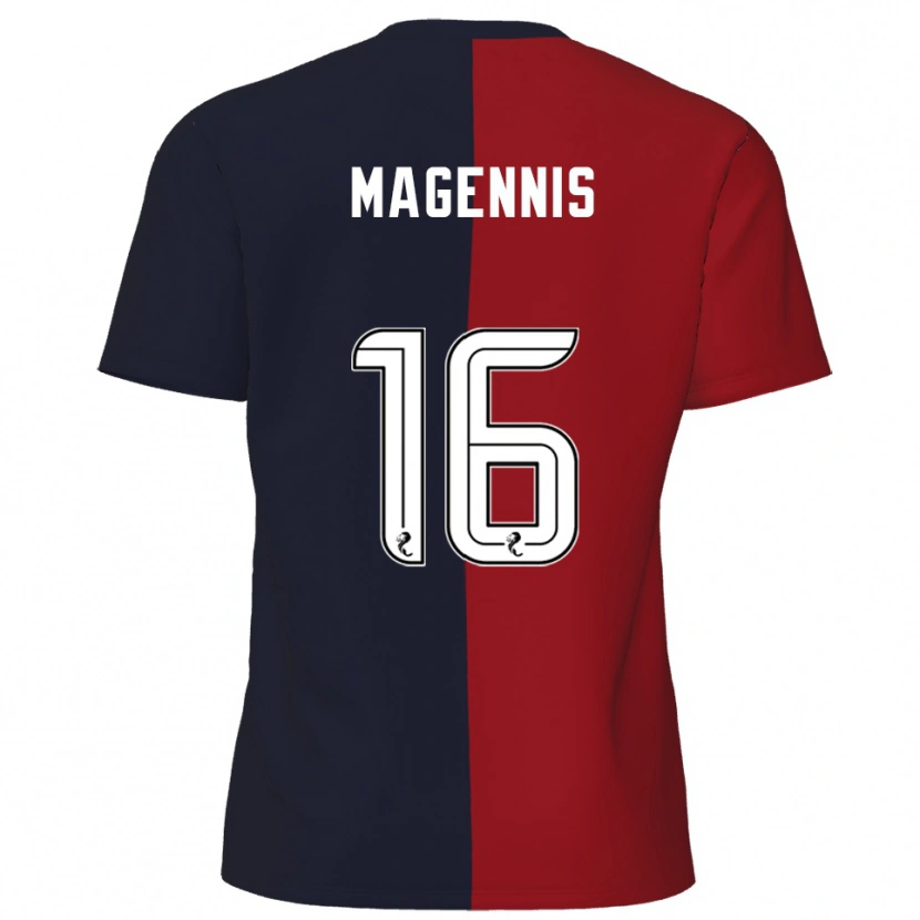 Danxen Mulher Camisola Kyle Magennis #16 Vermelho Azul Marinho Alternativa 2025/26 Camisa