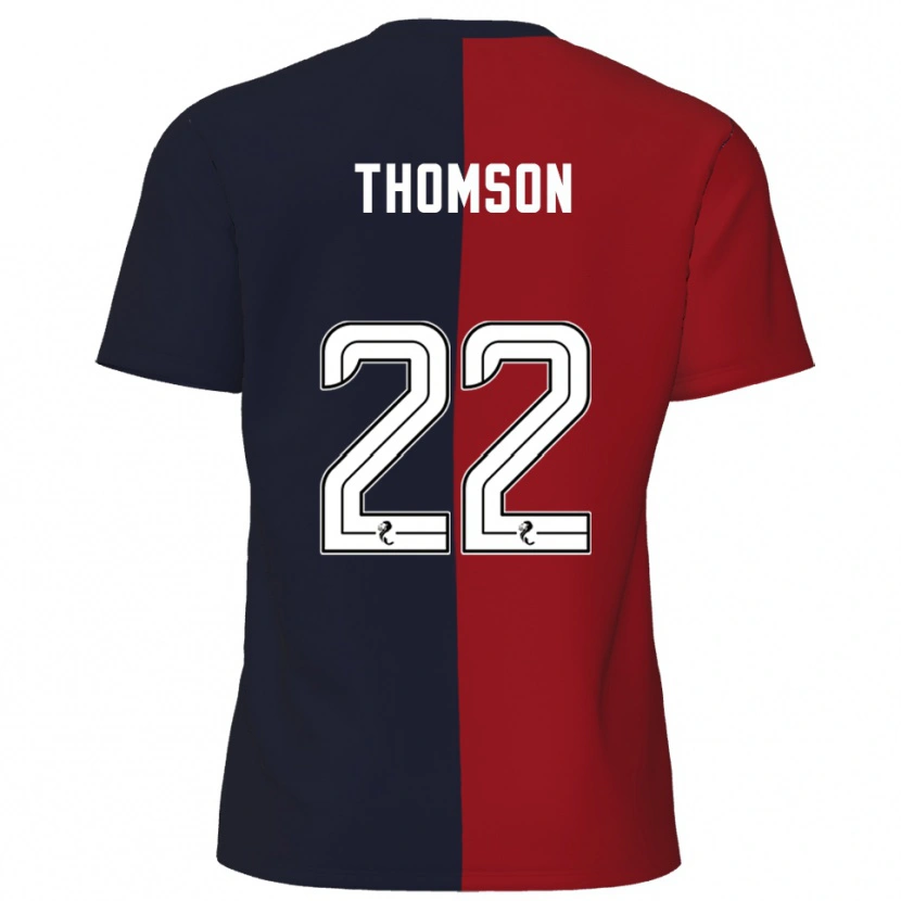Danxen Mulher Camisola Jack Thomson #22 Vermelho Azul Marinho Alternativa 2025/26 Camisa