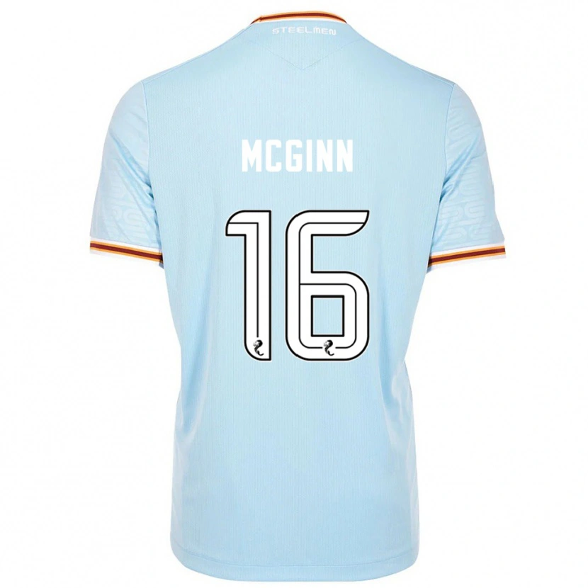 Danxen Mulher Camisola Paul Mcginn #16 Azul Celeste Alternativa 2025/26 Camisa