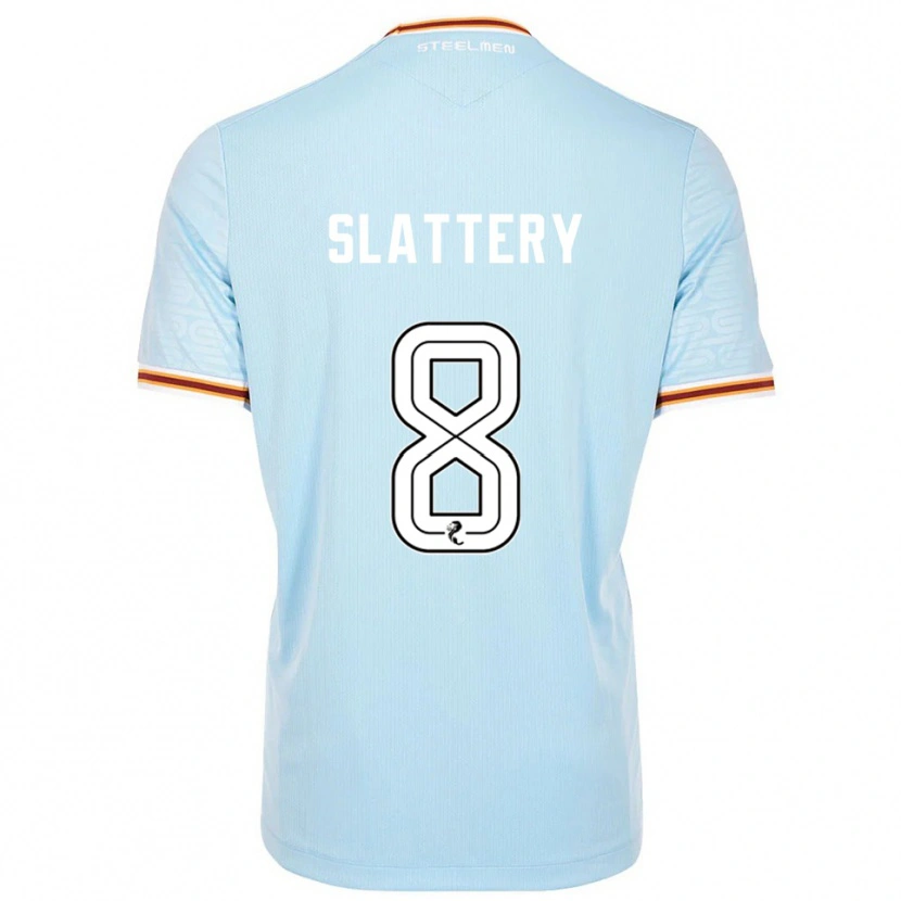 Danxen Mulher Camisola Callum Slattery #8 Azul Celeste Alternativa 2025/26 Camisa