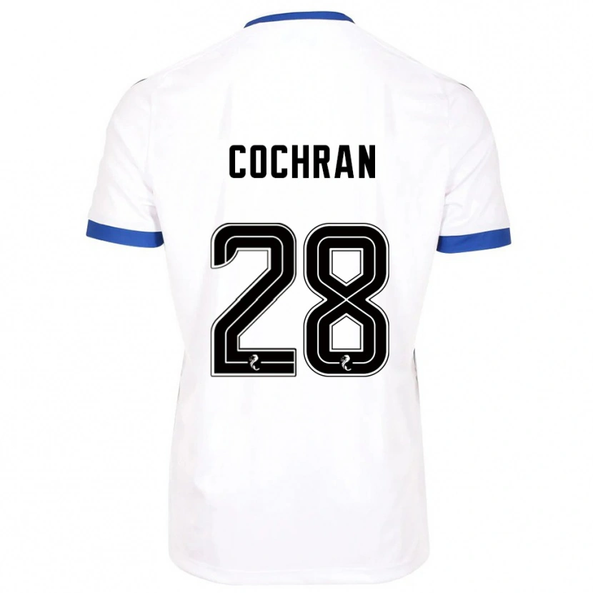 Danxen Mulher Camisola Bobby Cochran #28 Branco Azul Alternativa 2025/26 Camisa