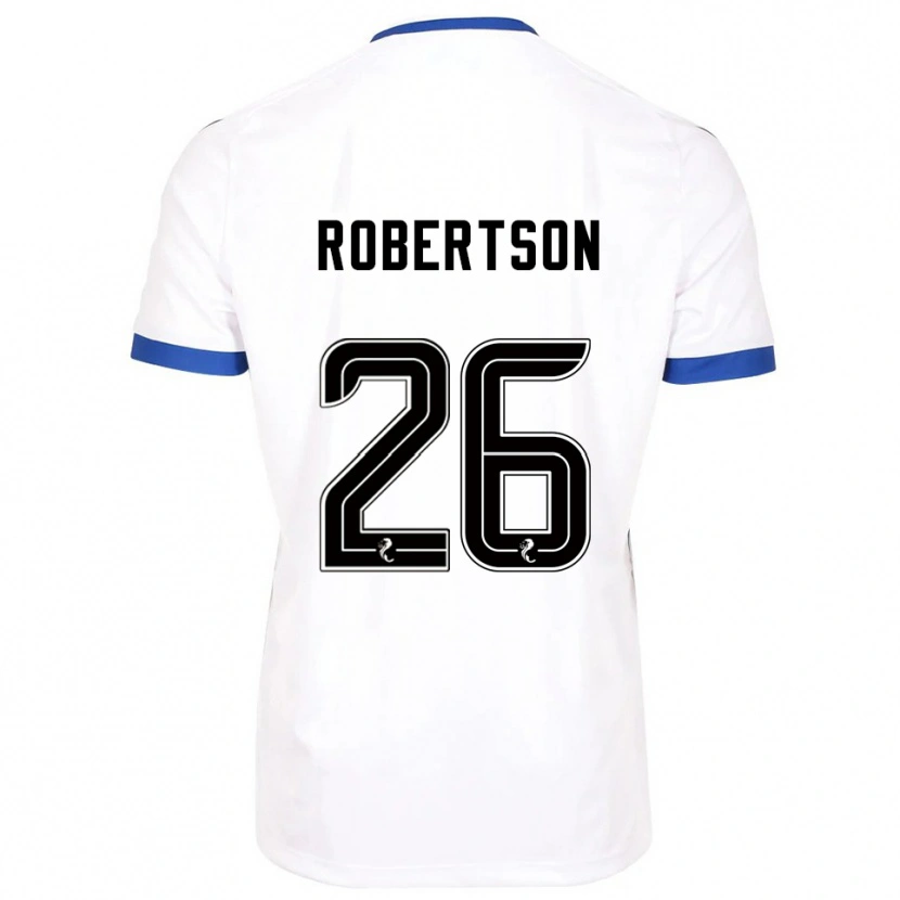 Danxen Mulher Camisola Rebecca Robertson #26 Branco Azul Alternativa 2025/26 Camisa