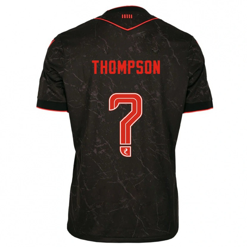 Danxen Mulher Camisola Struan Thompson #0 Preto Vermelho Alternativa 2025/26 Camisa
