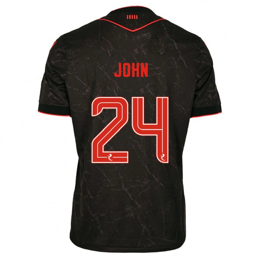 Danxen Mulher Camisola Declan John #24 Preto Vermelho Alternativa 2025/26 Camisa