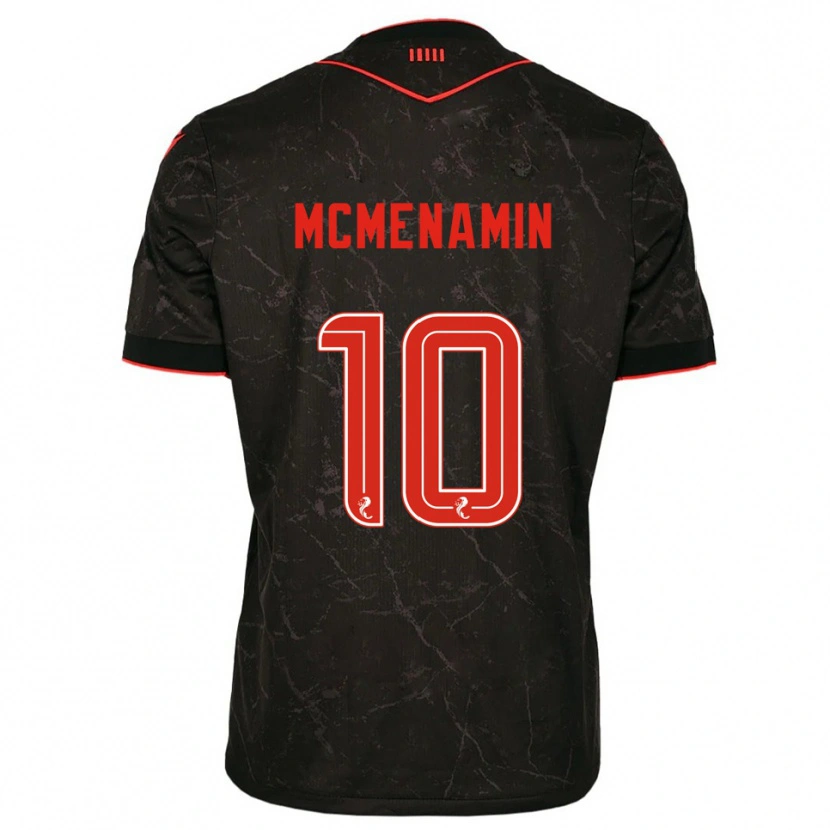 Danxen Mulher Camisola Conor Mcmenamin #10 Preto Vermelho Alternativa 2025/26 Camisa