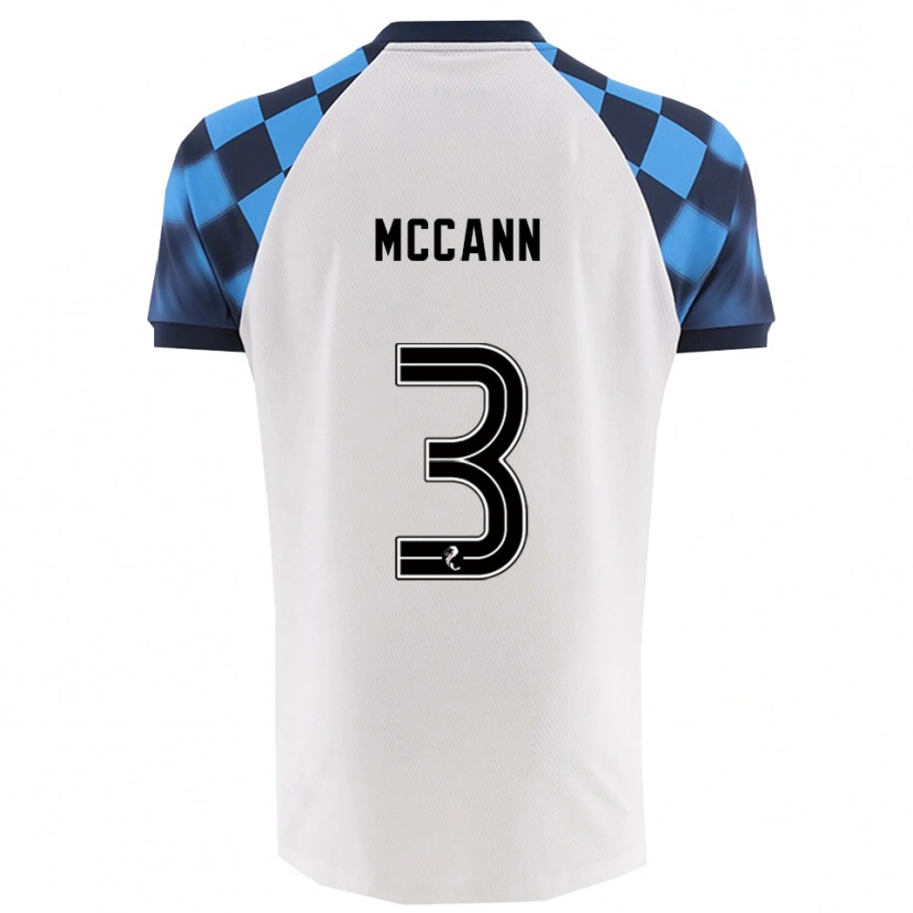 Danxen Mulher Camisola Leon Mccann #3 Branco Azul Celeste Alternativa 2025/26 Camisa