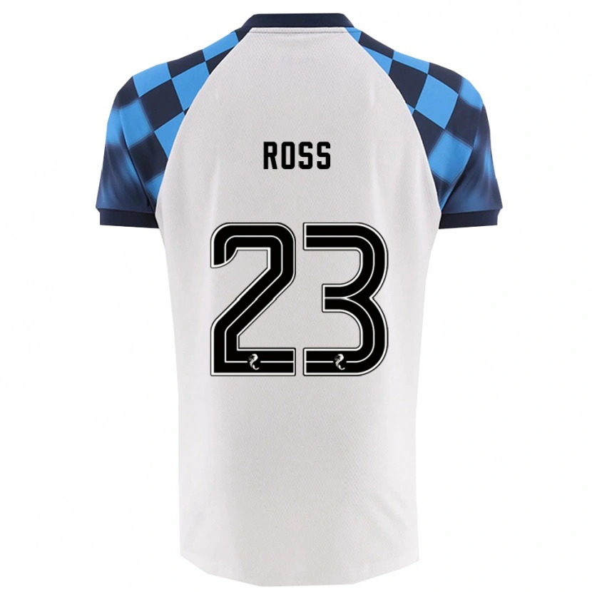 Danxen Mulher Camisola Ethan Ross #23 Branco Azul Celeste Alternativa 2025/26 Camisa