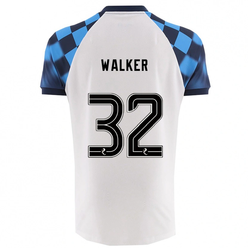 Danxen Mulher Camisola Rhys Walker #32 Branco Azul Celeste Alternativa 2025/26 Camisa