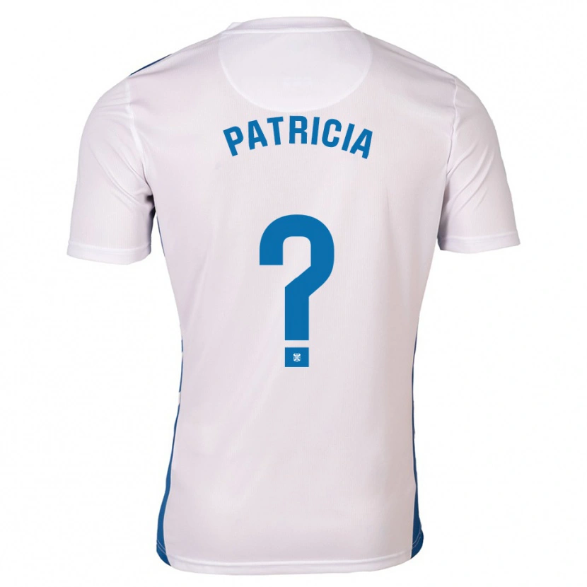 Danxen Criança Camisola Patricia Gavira Collado #0 Branco Azul Principal 2025/26 Camisa