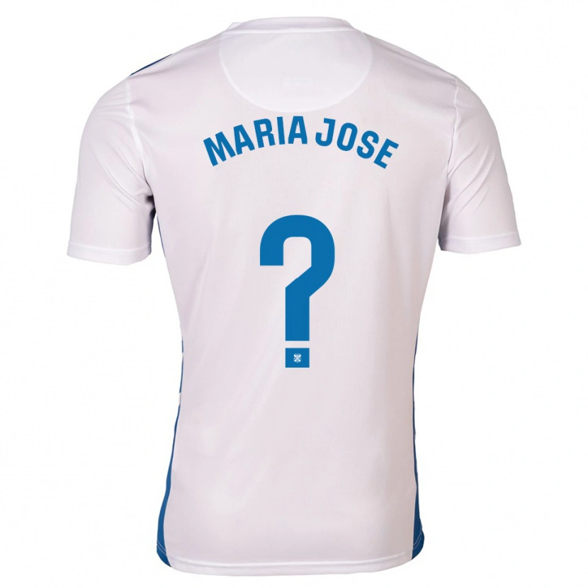 Danxen Criança Camisola María José Pérez González #0 Branco Azul Principal 2025/26 Camisa