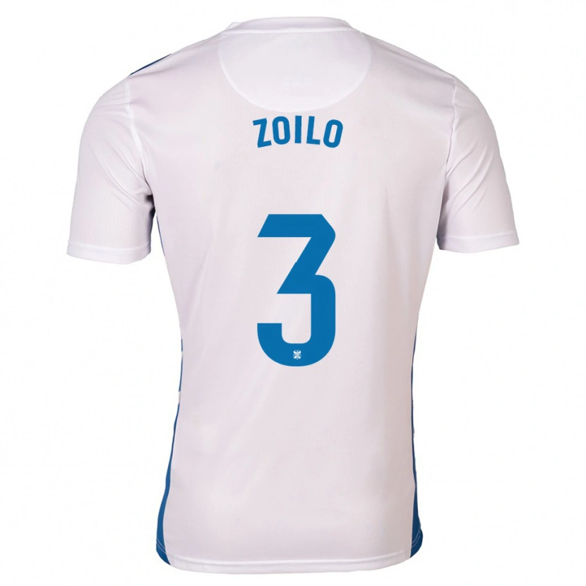 Danxen Criança Camisola Ander Zoilo #3 Branco Azul Principal 2025/26 Camisa