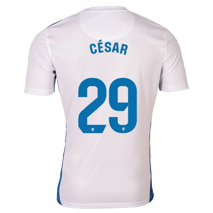 Danxen Criança Camisola César Álvarez #29 Branco Azul Principal 2025/26 Camisa
