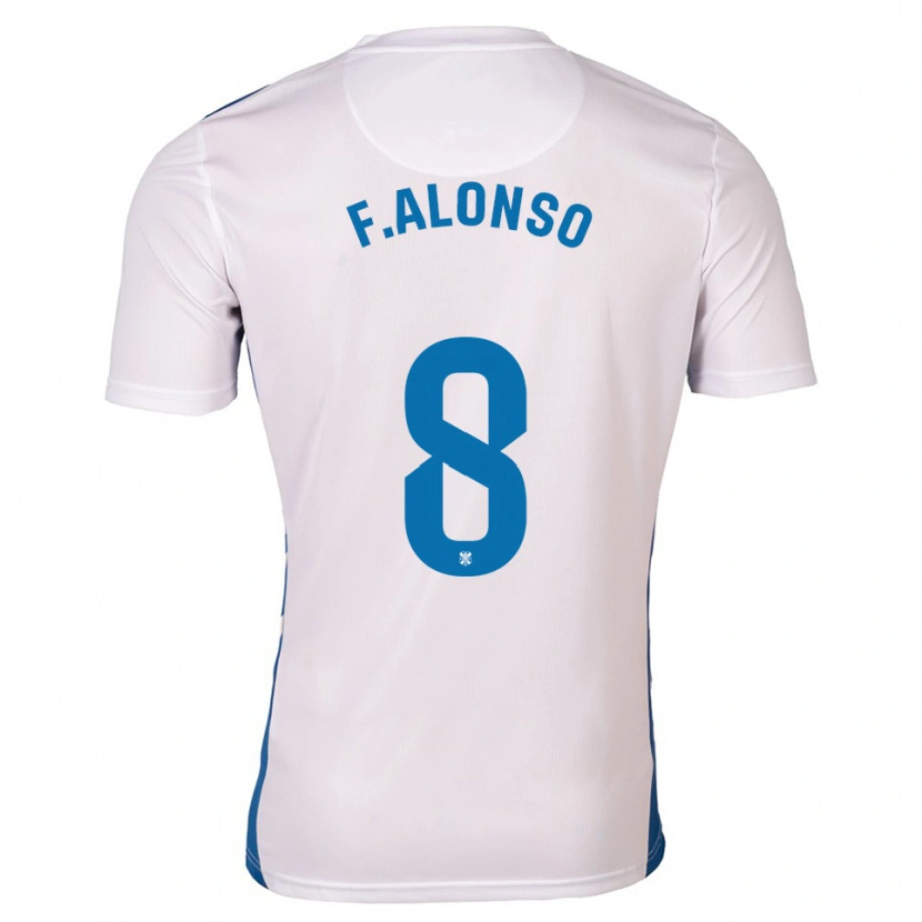 Danxen Criança Camisola Félix Alonso #8 Branco Azul Principal 2025/26 Camisa