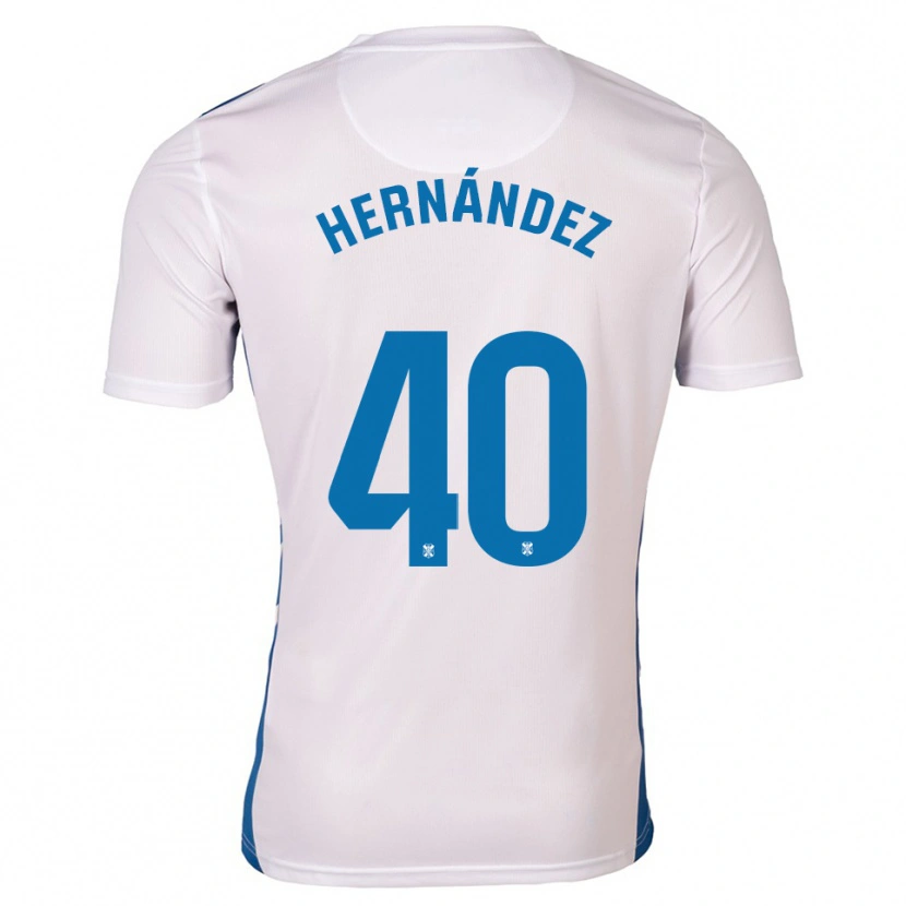 Danxen Criança Camisola Christian Hernández #40 Branco Azul Principal 2025/26 Camisa