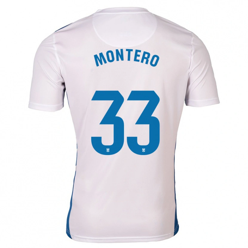 Danxen Criança Camisola Manuel Montero #33 Branco Azul Principal 2025/26 Camisa