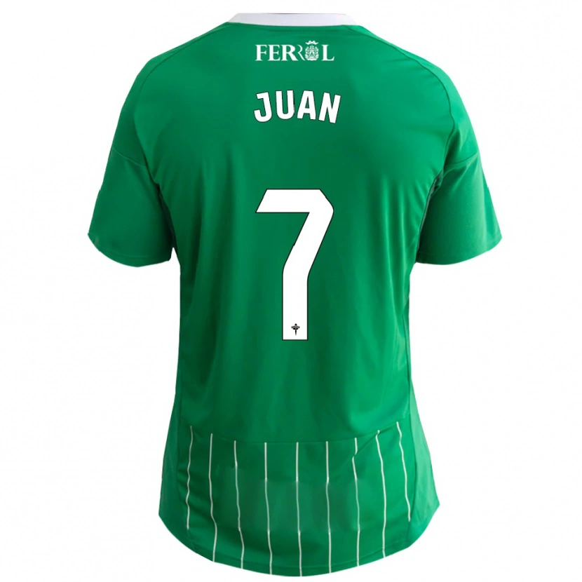 Danxen Criança Camisola Álvaro Juan #7 Verde Branco Principal 2025/26 Camisa