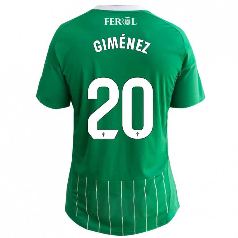 Danxen Criança Camisola Álvaro Giménez #20 Verde Branco Principal 2025/26 Camisa