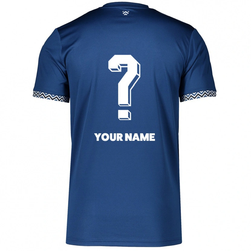 Danxen Criança Camisola Seu Nome #0 Azul Marinho Branco Principal 2025/26 Camisa