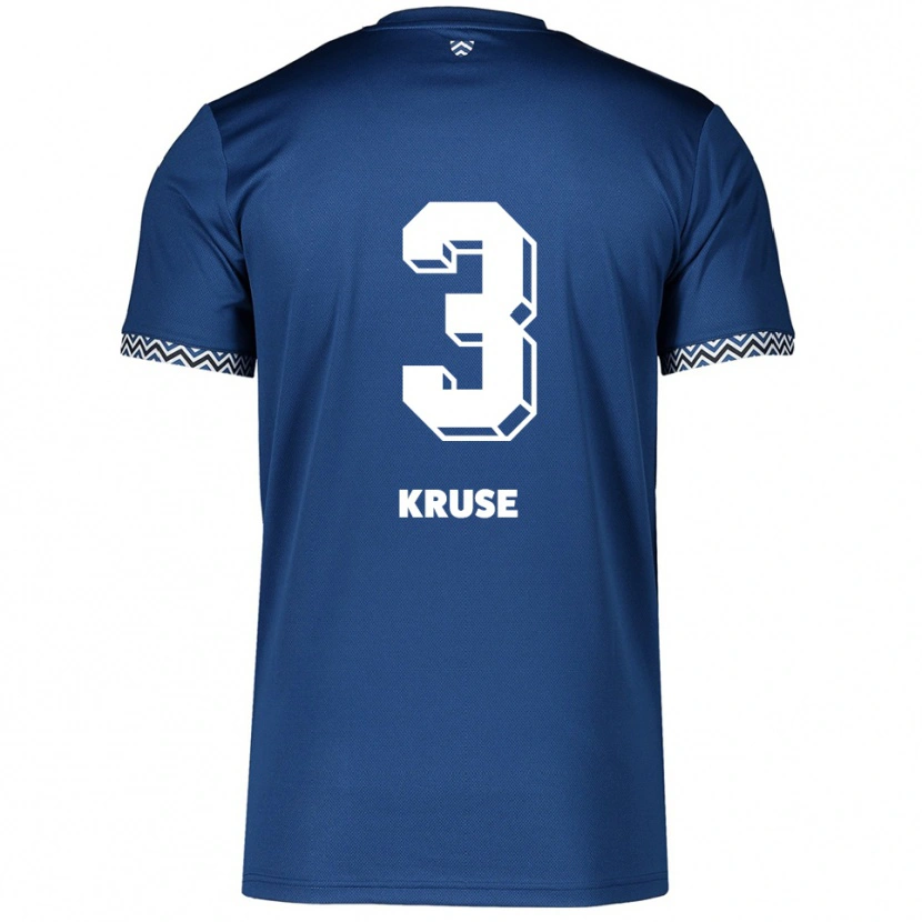 Danxen Criança Camisola Konrad Kruse #3 Azul Marinho Branco Principal 2025/26 Camisa