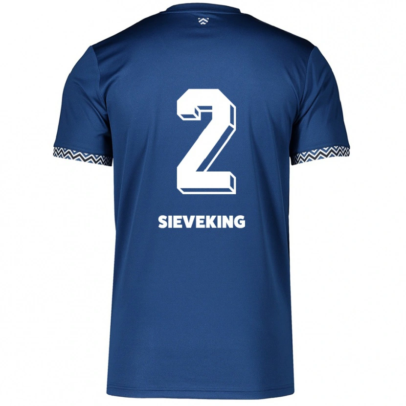 Danxen Criança Camisola Antonio Sieveking #2 Azul Marinho Branco Principal 2025/26 Camisa