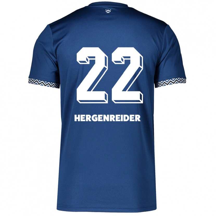 Danxen Criança Camisola Lennart Hergenreider #22 Azul Marinho Branco Principal 2025/26 Camisa