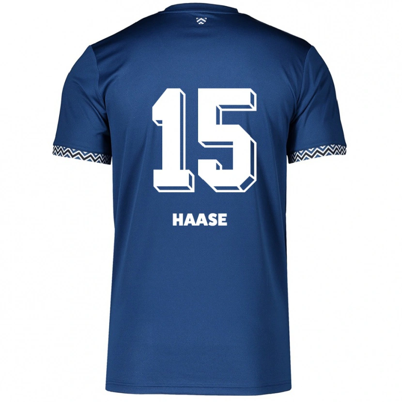 Danxen Criança Camisola Leo Haase #15 Azul Marinho Branco Principal 2025/26 Camisa