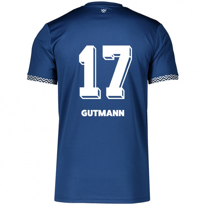 Danxen Criança Camisola Glenn Gutmann #17 Azul Marinho Branco Principal 2025/26 Camisa