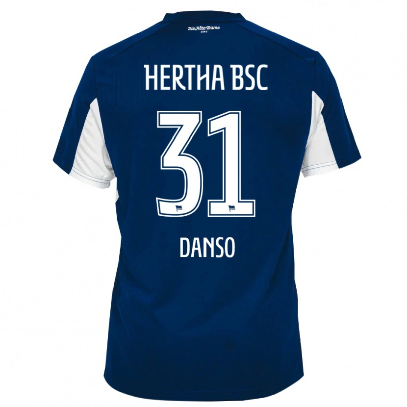 Danxen Criança Camisola Serwaah-Bonsu Danso #31 Branco Azul Principal 2025/26 Camisa