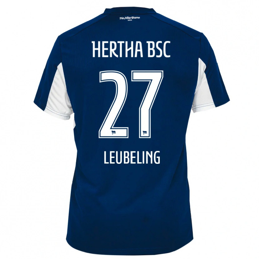 Danxen Criança Camisola Milan Leubeling #27 Branco Azul Principal 2025/26 Camisa