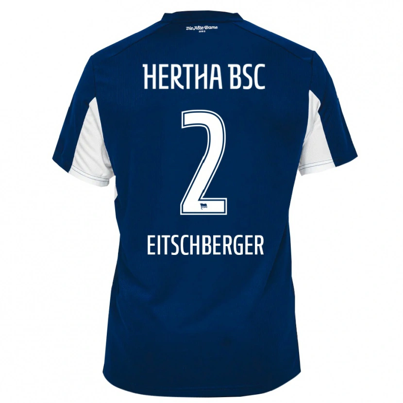 Danxen Criança Camisola Julian Eitschberger #2 Branco Azul Principal 2025/26 Camisa