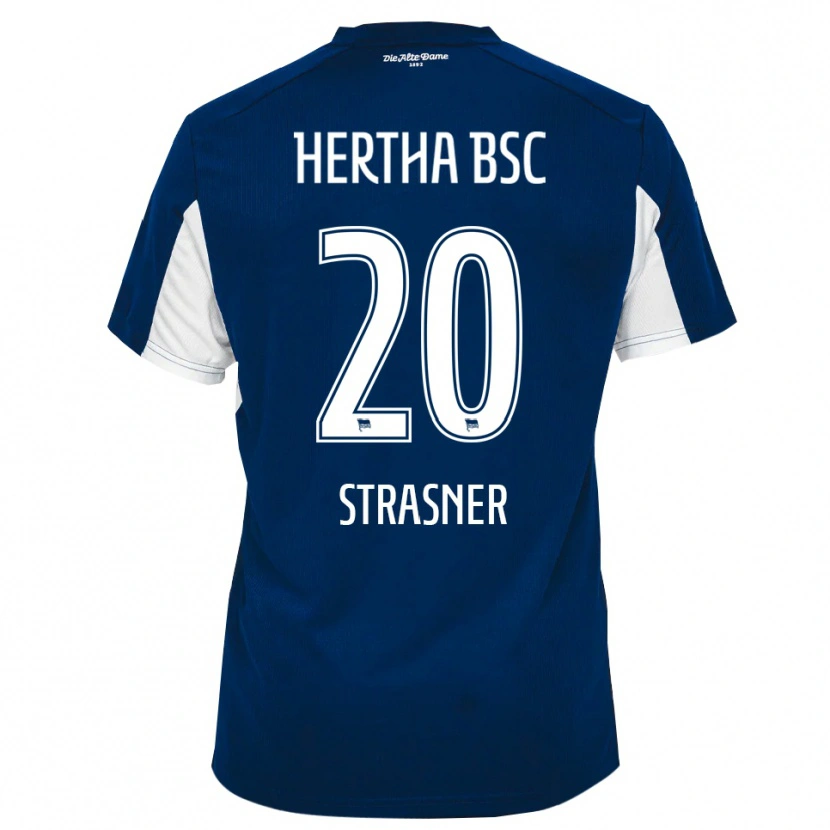 Danxen Criança Camisola Eliyas Strasner #20 Branco Azul Principal 2025/26 Camisa