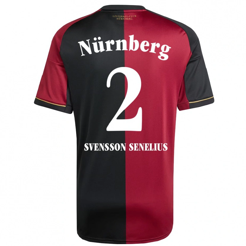 Danxen Criança Camisola Klara Svensson Senelius #2 Borgonha Preto Principal 2025/26 Camisa