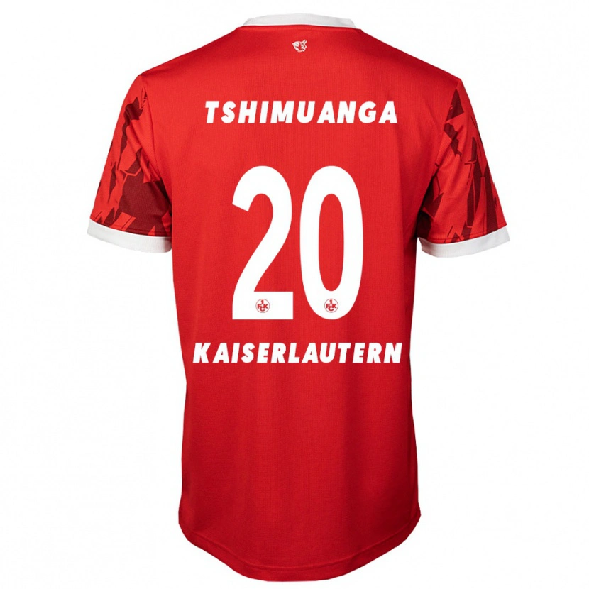Danxen Criança Camisola Aaron Tshimuanga #20 Vermelho Branco Principal 2025/26 Camisa