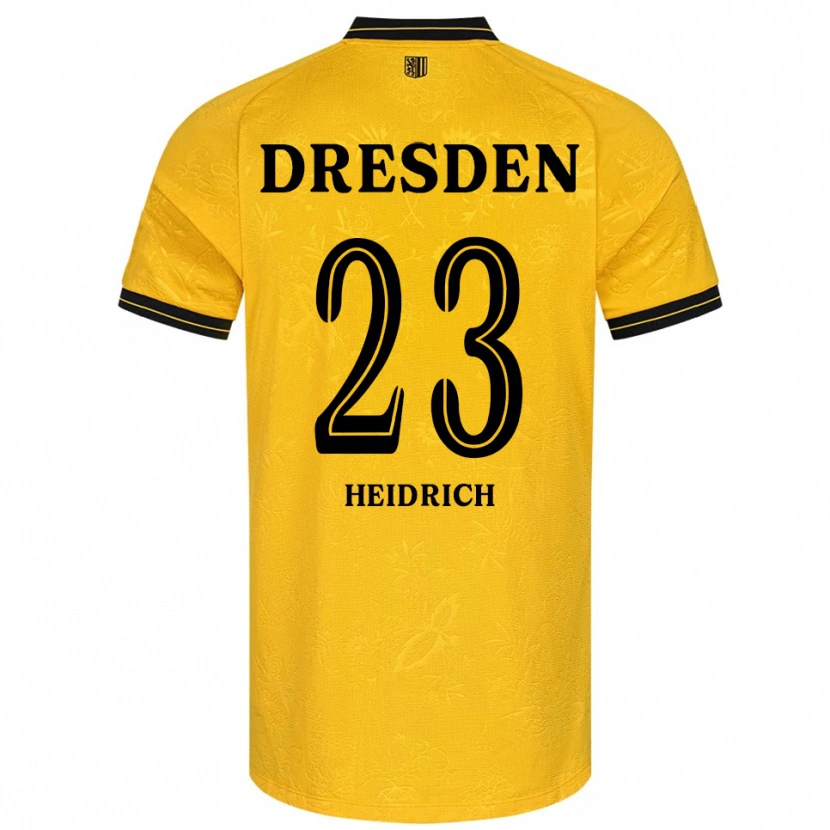 Danxen Criança Camisola Janosz Heidrich #23 Amarelo Preto Principal 2025/26 Camisa