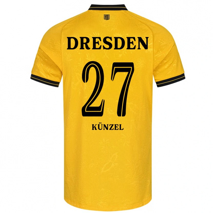 Danxen Criança Camisola Nico Künzel #27 Amarelo Preto Principal 2025/26 Camisa