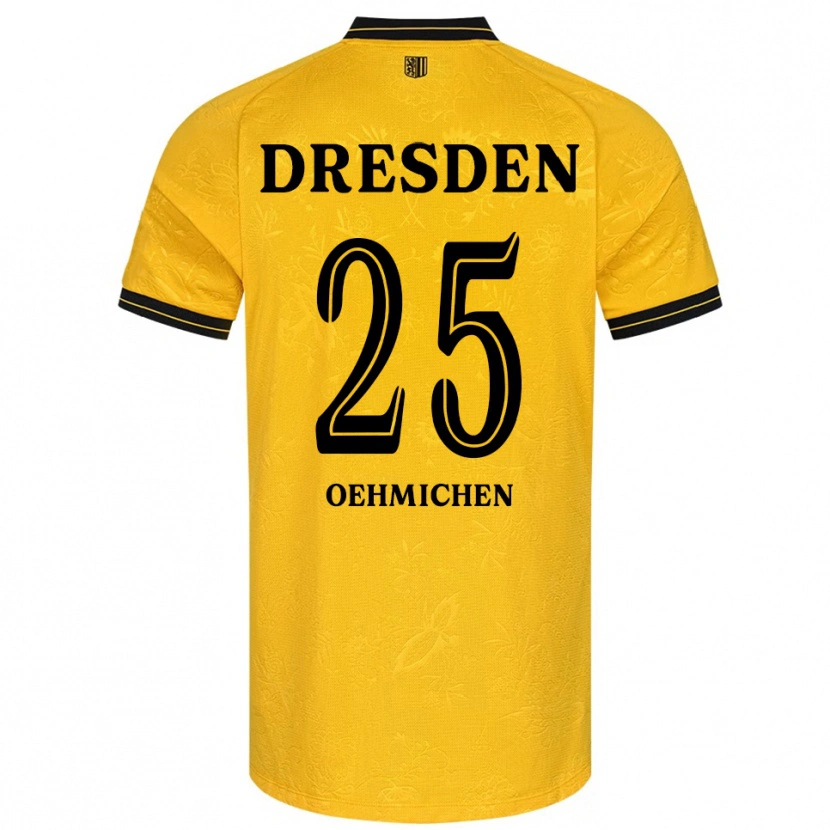 Danxen Criança Camisola Jonas Oehmichen #25 Amarelo Preto Principal 2025/26 Camisa