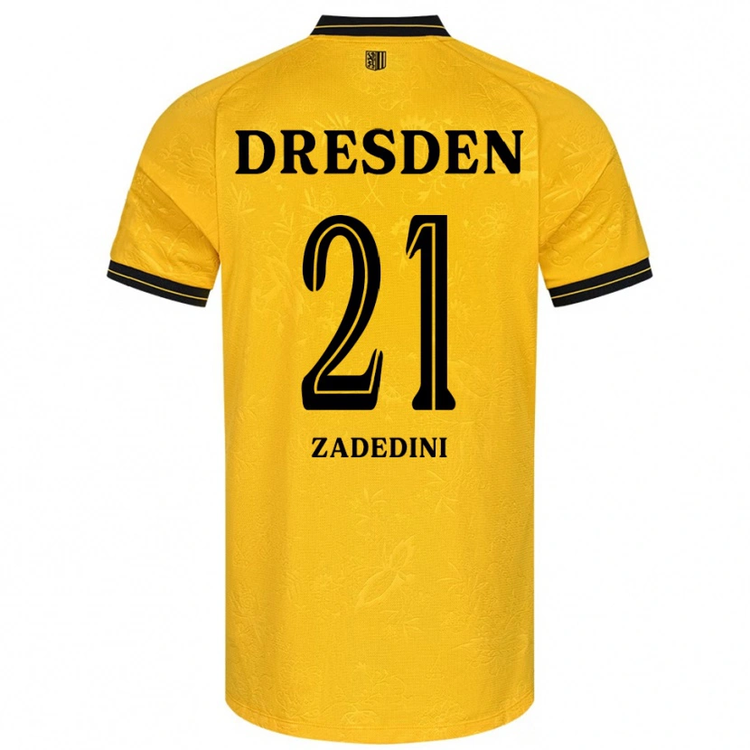 Danxen Criança Camisola Skerd Zadedini #21 Amarelo Preto Principal 2025/26 Camisa