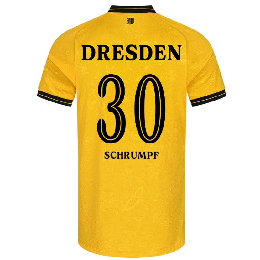 Danxen Criança Camisola Janis Schrumpf #30 Amarelo Preto Principal 2025/26 Camisa