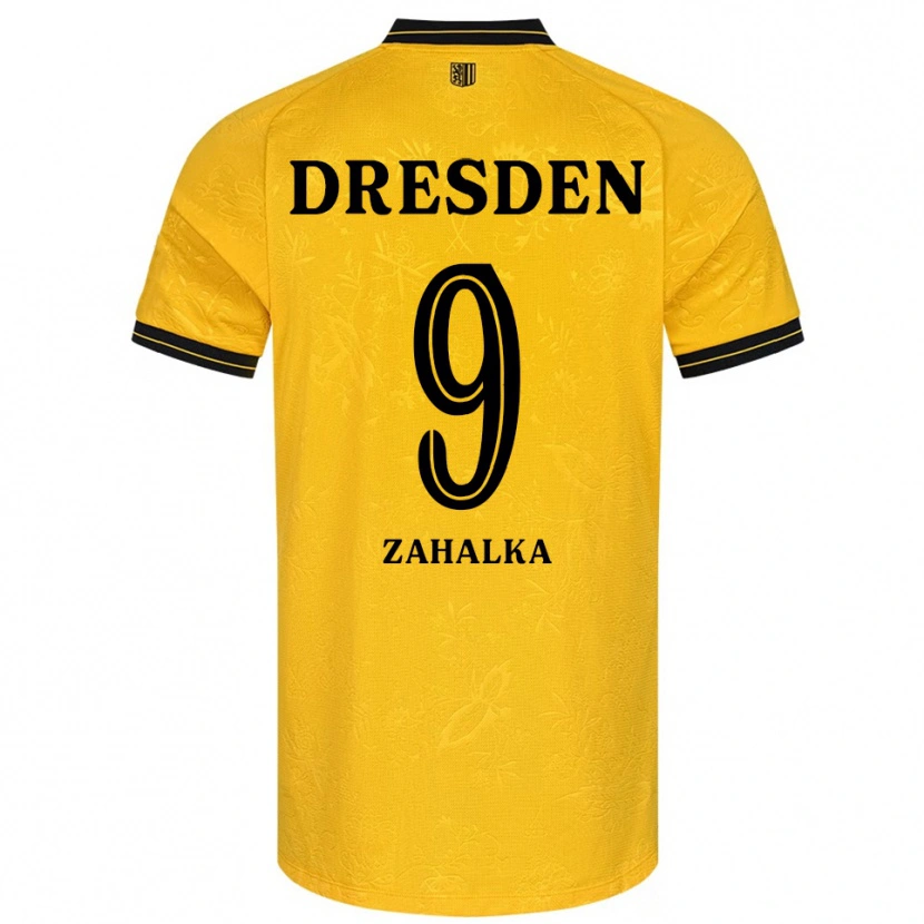 Danxen Criança Camisola Filip Zahalka #9 Amarelo Preto Principal 2025/26 Camisa