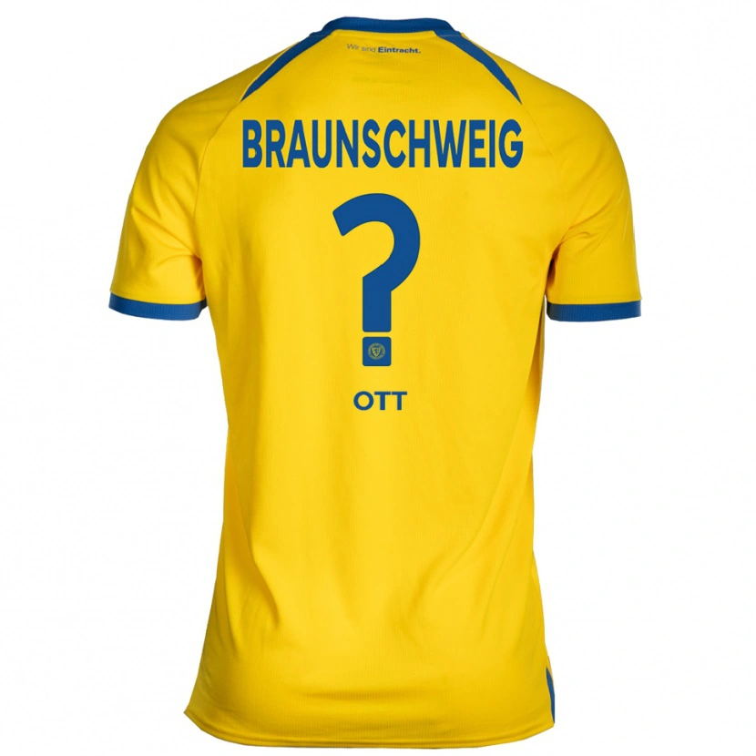Danxen Criança Camisola Dimitrij Ott #0 Amarelo Azul Principal 2025/26 Camisa