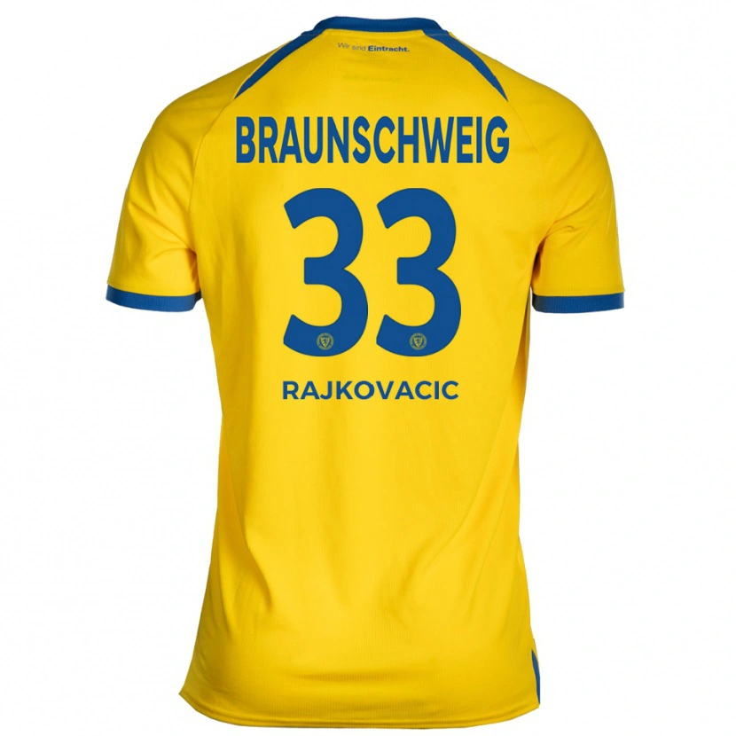 Danxen Criança Camisola Marko Rajkovacic #33 Amarelo Azul Principal 2025/26 Camisa