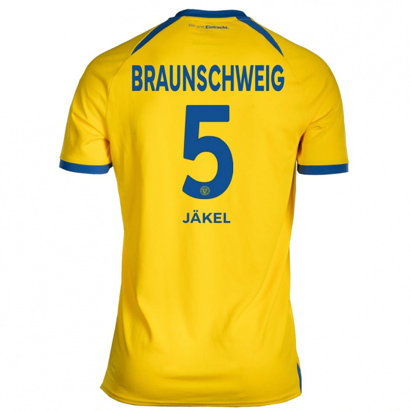 Danxen Criança Camisola Frederik Jäkel #5 Amarelo Azul Principal 2025/26 Camisa