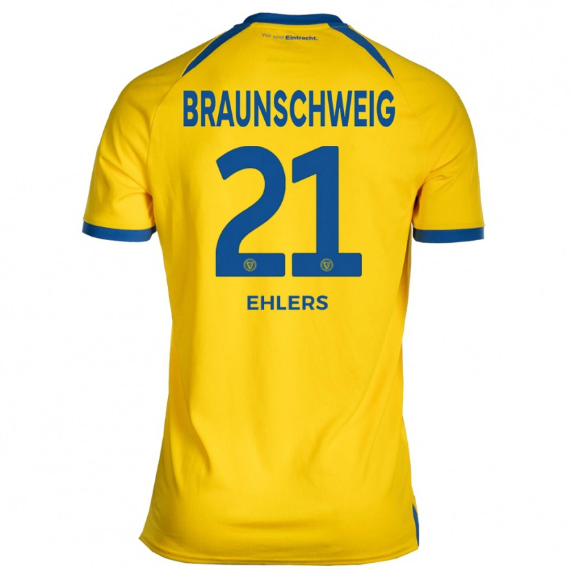 Danxen Criança Camisola Kevin Ehlers #21 Amarelo Azul Principal 2025/26 Camisa