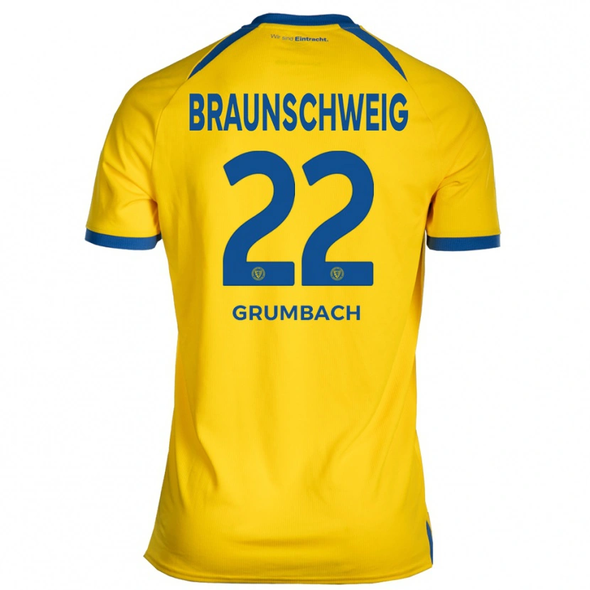 Danxen Criança Camisola Mason Grumbach #22 Amarelo Azul Principal 2025/26 Camisa