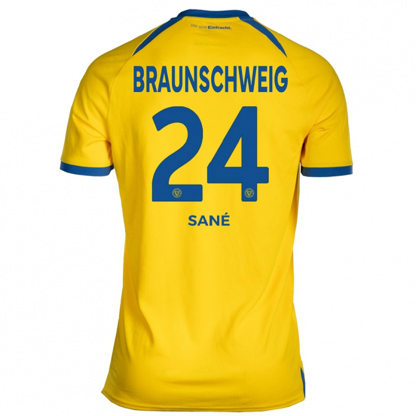 Danxen Criança Camisola Sidi Sané #24 Amarelo Azul Principal 2025/26 Camisa