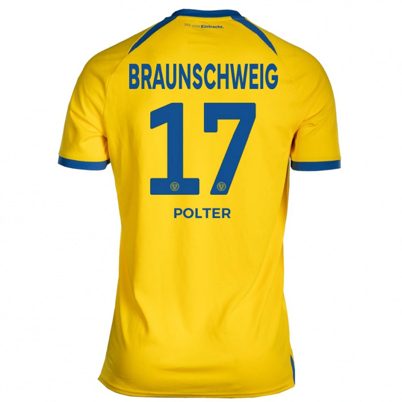 Danxen Criança Camisola Sebastian Polter #17 Amarelo Azul Principal 2025/26 Camisa