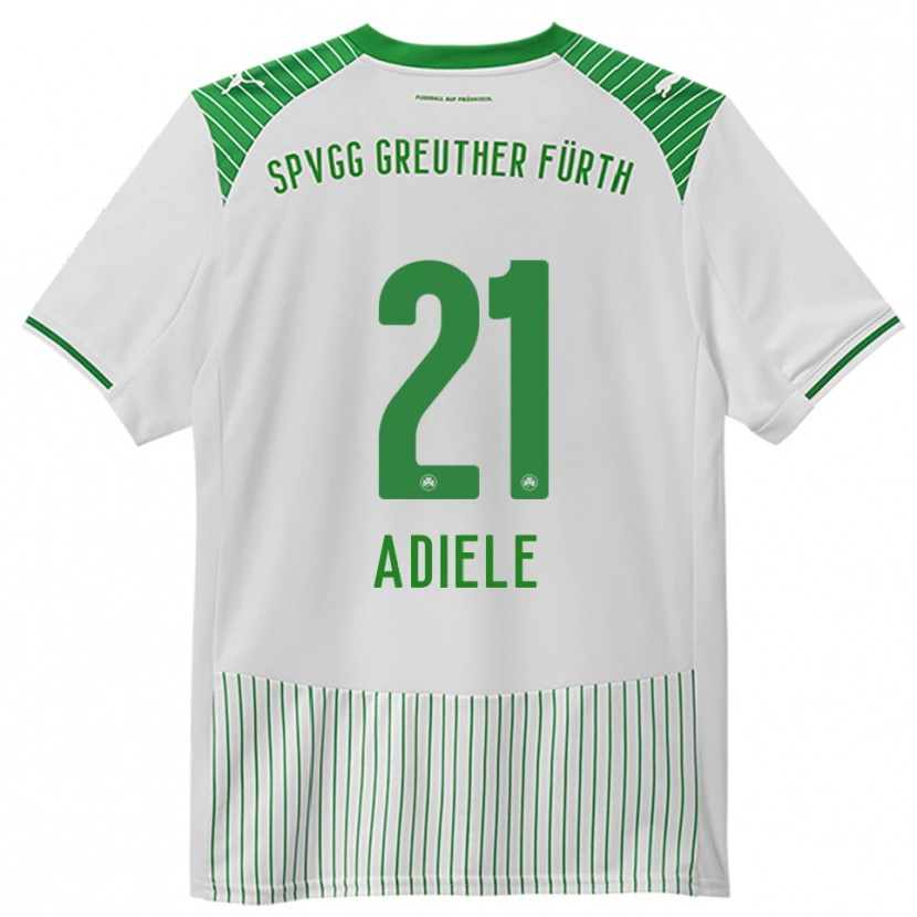 Danxen Criança Camisola Raphael Adiele #21 Branco Verde Principal 2025/26 Camisa